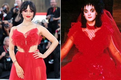 Jenna Ortega Channels Winona Ryder's Red Lydia Deetz .